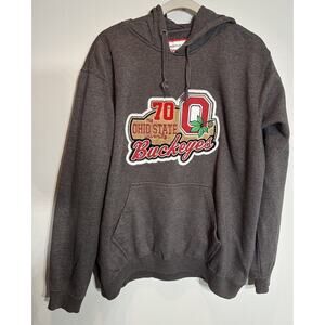 Ohio State Buckeyes Hoodie Mens Vintage Size XL Gray Sweatshirt OSU Spellout